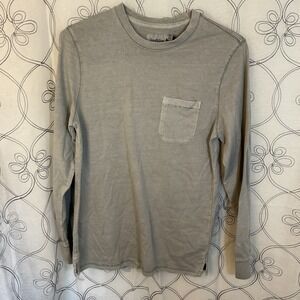 Men's Standard Fit Crewneck Long Sleeve T-Shirt Goodfellow & Co Gray Size Small‎